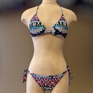Express Bikini Swim Tribal Geometric Swimsuit String S Small Medium M New